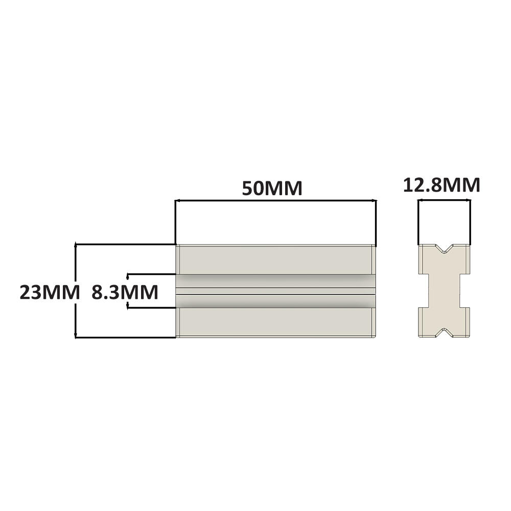41-350-1 MODULAR SOLUTIONS PARALLEL INNER T-SLOT CONNECTION SLIDES INTO SLOT